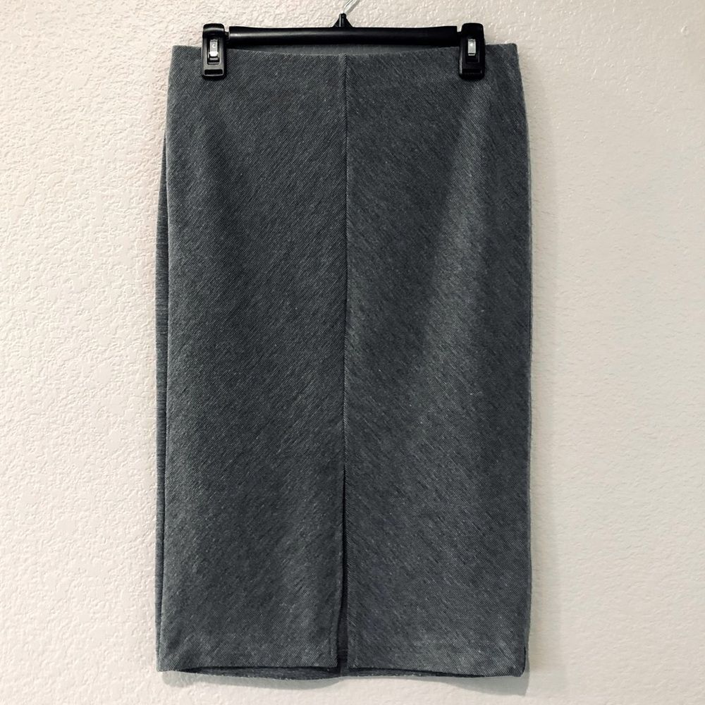 Jennifer Lopez Gray Textured Stretch Pencil Skirt S